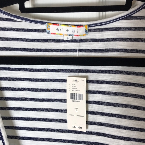 Eri & Ali Striped crossover top Sz S NWT anthro - Picture 2 of 4
